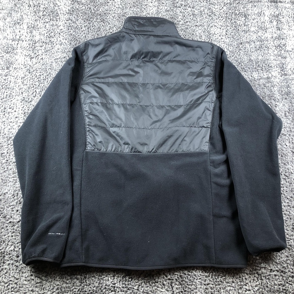 Columbia Jacket Mens Medium Black Omni-Heat Quilted Insulated Full Zip Outdoor - Picture 3 of 10